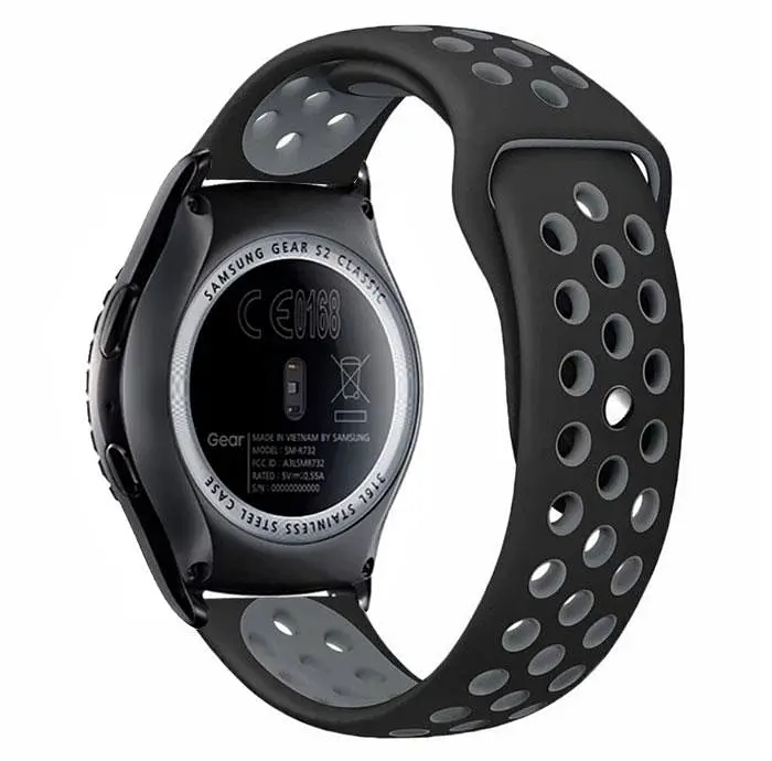 Спортивный ремешок Primo Perfor Sport для часов Samsung Gear S2 Classic SM-R372/R735 Black Grey - фото 2