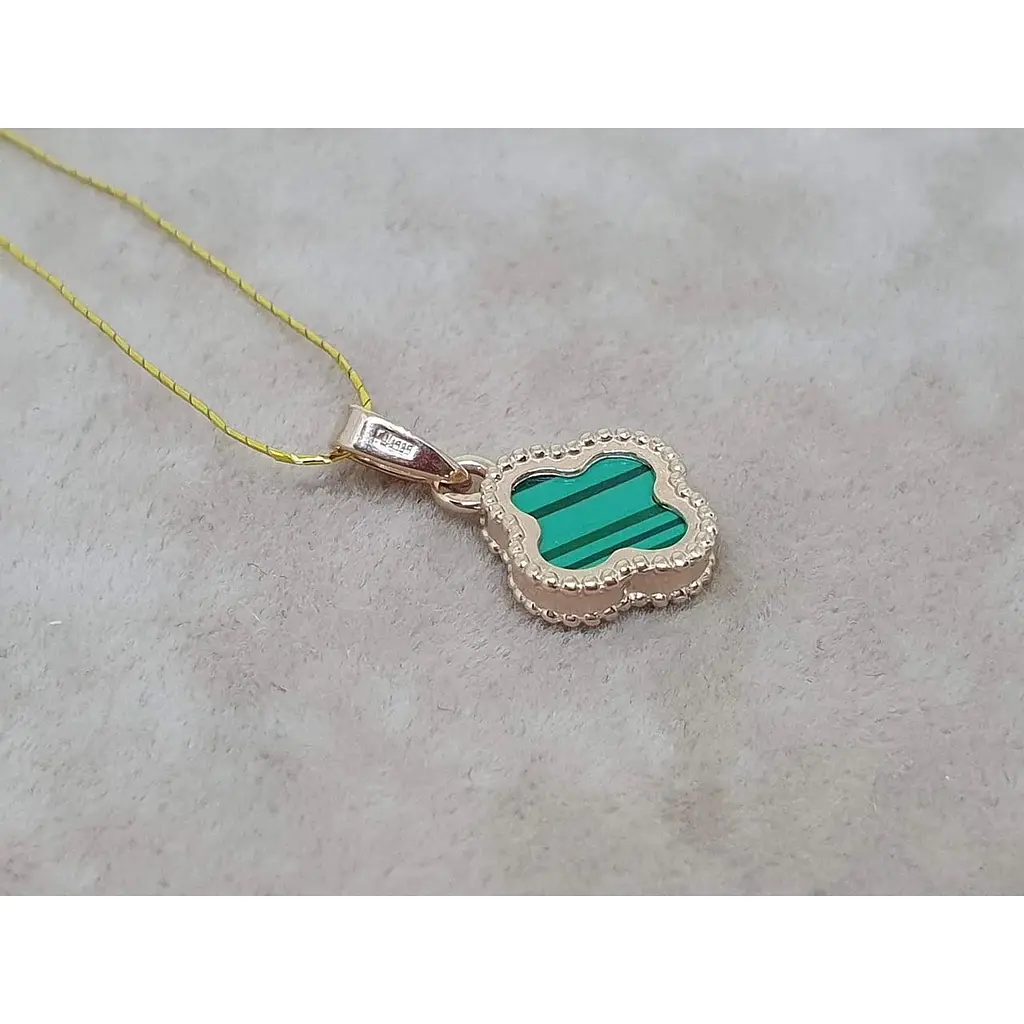 Золота підвіска Платон Конюшина з малахітом. 1П125/71Б - фото 3