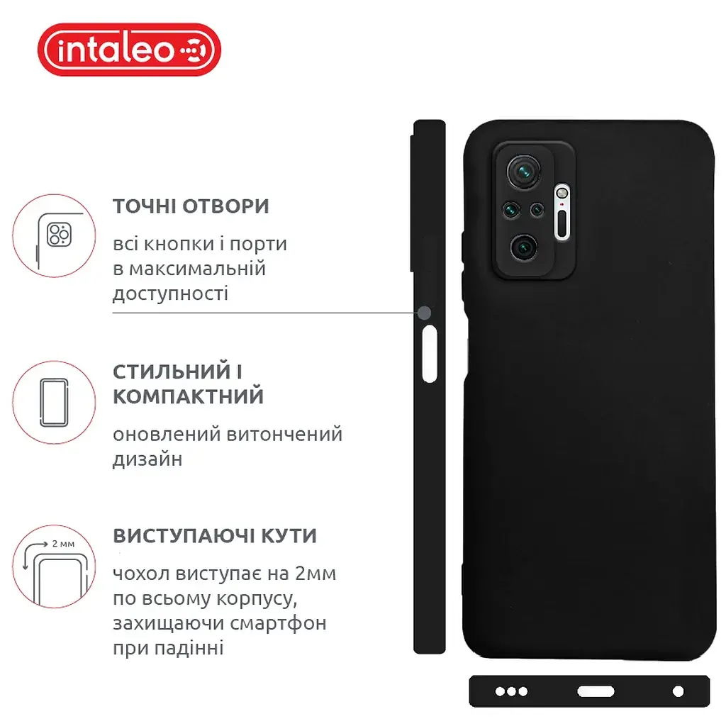 Чохол до мобільного телефона Intaleo SoftShell Xiaomi Redmi 10 Black (1283126534171) - фото 4