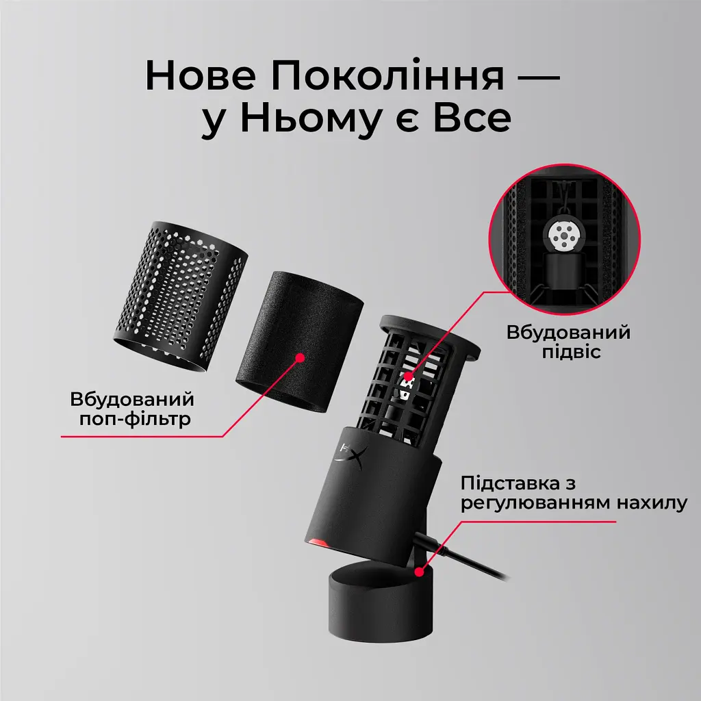 Мікрофон HyperX SoloCast 2 Black (AR0A0AA) - фото 10