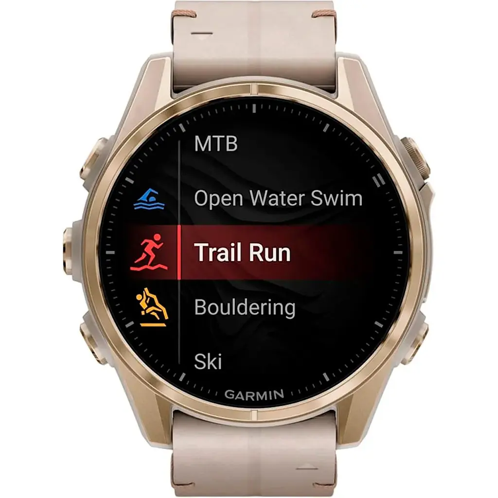 Смарт-годинник Garmin Fenix 8 AMOLED Sapphire 43mm Soft Gold with Limestone Leather Band [010-02903-40] [115170] - фото 10
