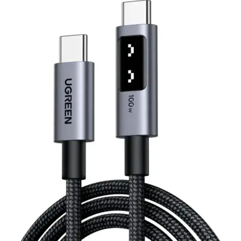 Дата кабель USB-C to USB-C 1.0m PD 100W L509 black Ugreen (35501)