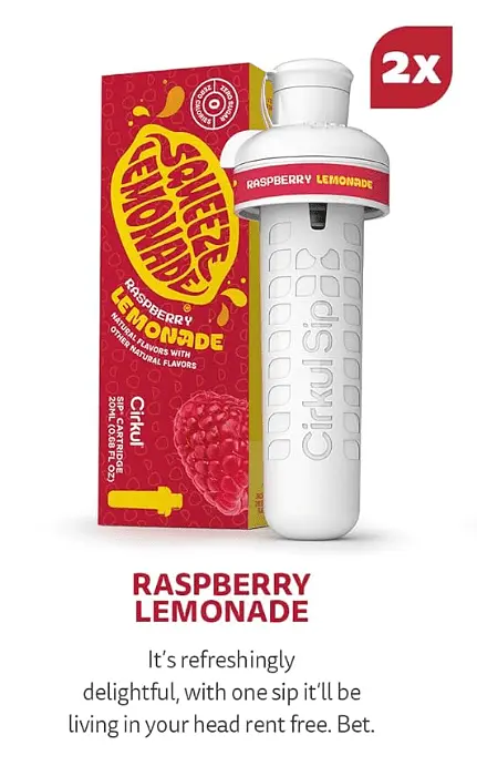 Картридж для напоїв Cirkul Raspberry Lemonade Flavor Cartridge зі смаком малинового лимонаду 1 шт - фото 5