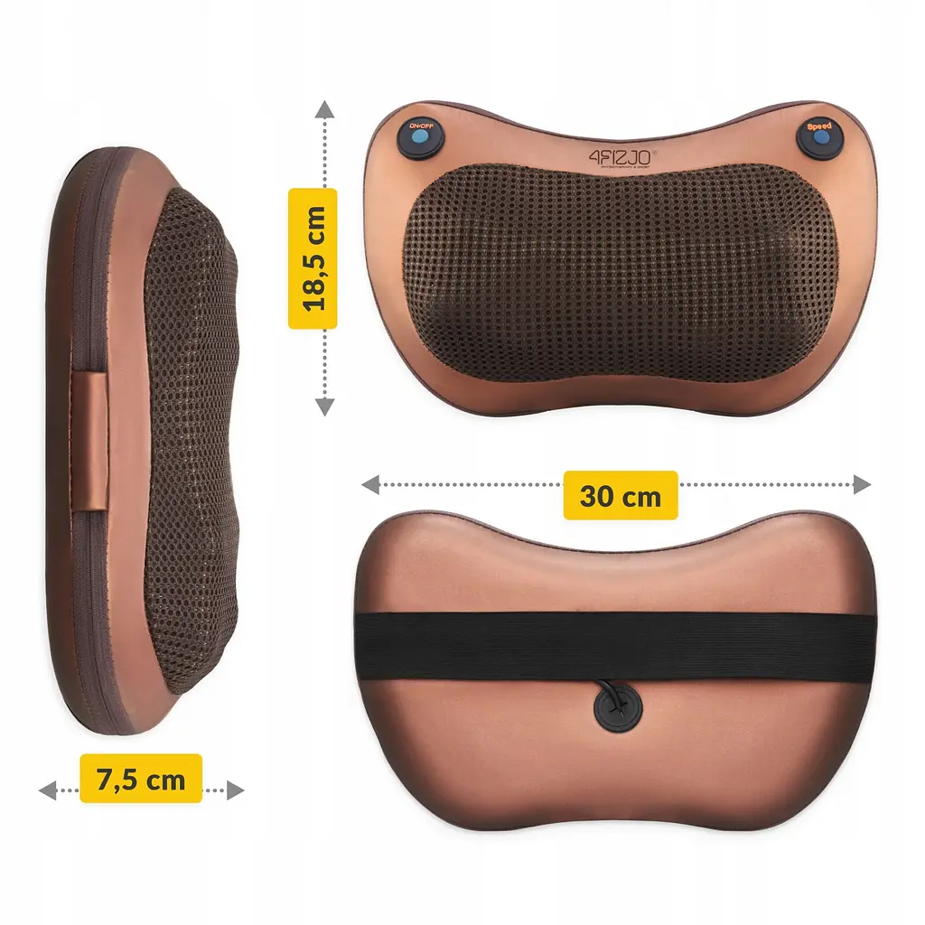 Подушка-масажер 4FIZJO Shiatsu Pro+ 4FJ0561 Brown (P-5907739319166) - фото 3