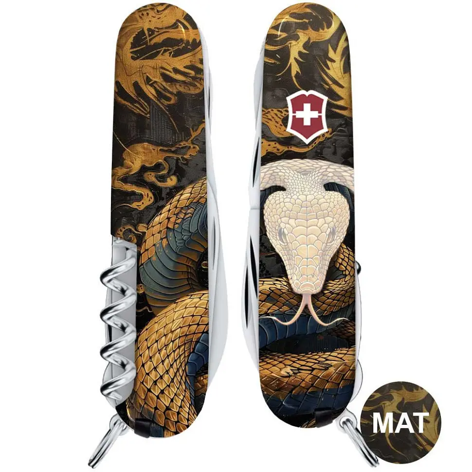 Ніж Victorinox Huntsman Zodiac 91мм 15функ Дерев'яна змія - фото 4