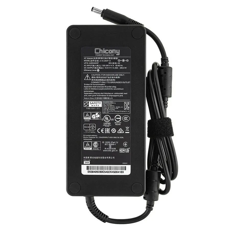 Блок живлення для ноутбука ACER 19.5V 14.36A 280W 5.5x1.7мм чорний RECTANGULAR - фото 2
