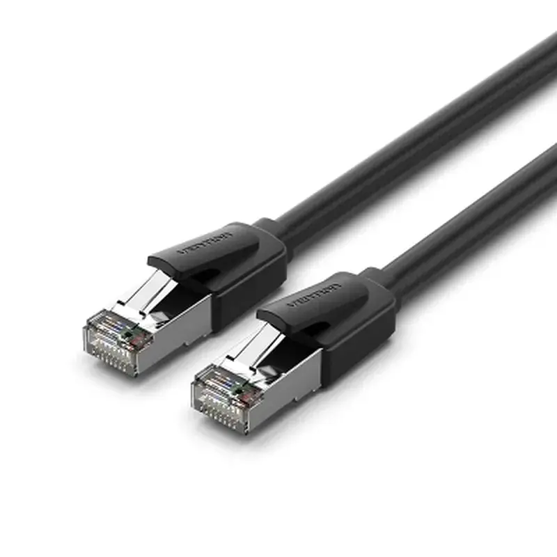 Патч-корд 5м, S/FTP cat 8 RJ-45 black Vention (IKKBJ)