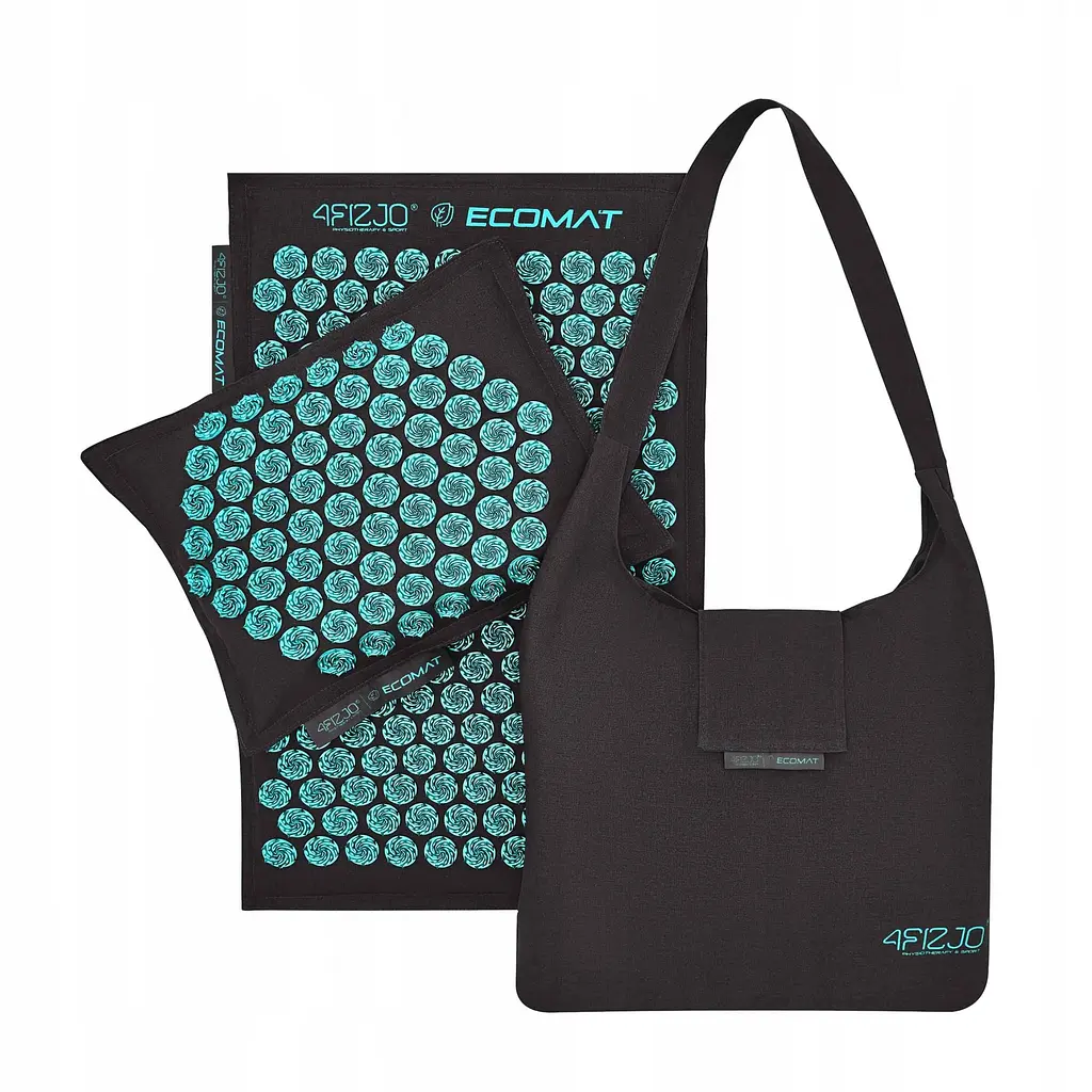 Килимок акупунктурний з подушкою 4FIZJO Eco Mat Аплікатор Кузнєцова 4FJ0421 Black/Blue (P-5907739316684) - фото 11