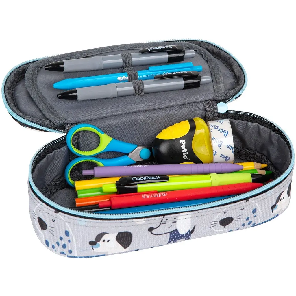 Пенал на молнии CoolPack Campus Doggy, с органайзером для ручек, 23х9х5 см (F062694) - фото 2