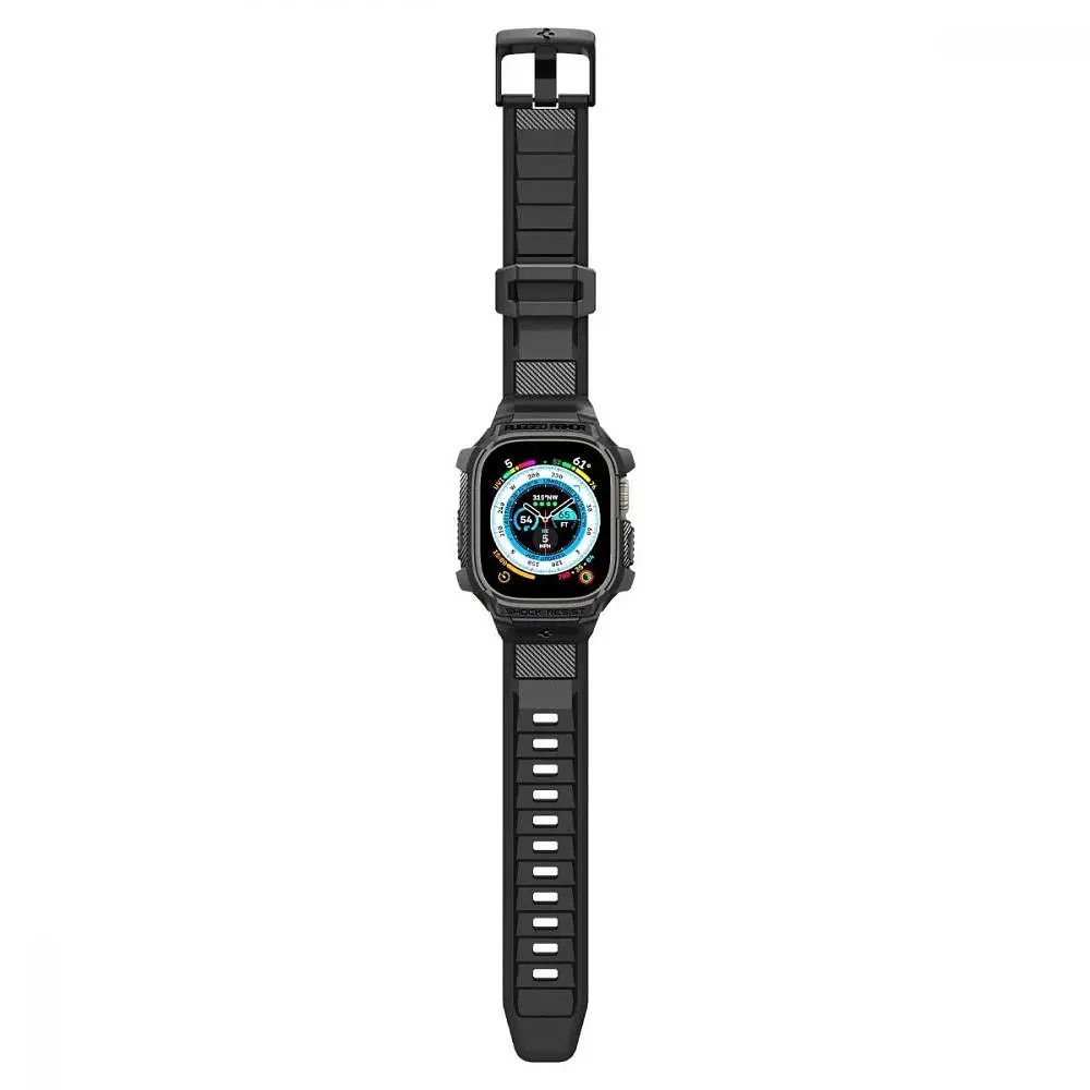 Чохол та ремінець Spigen Rugged Armor Pro Band для Apple Watch Ultra 49 мм Black (ACS05460) - фото 9