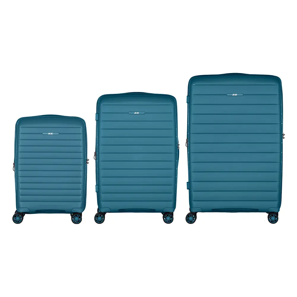 2E Набор чемоданов 2E, Aero, полипропилен, (L+M+S),TSA, 4 колеса, EXP, синий - фото 3
