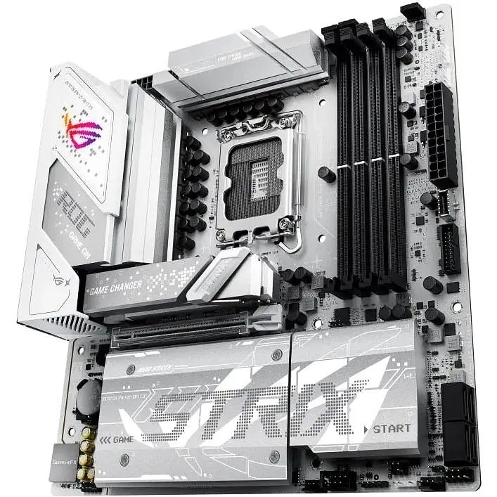 Материнская плата Asus Rog Strix B860-G Gaming WIFI s1851 B860 4xDDR5 M.2 DP HDMI USB Type-C Wi-Fi BT mATX белый - фото 3