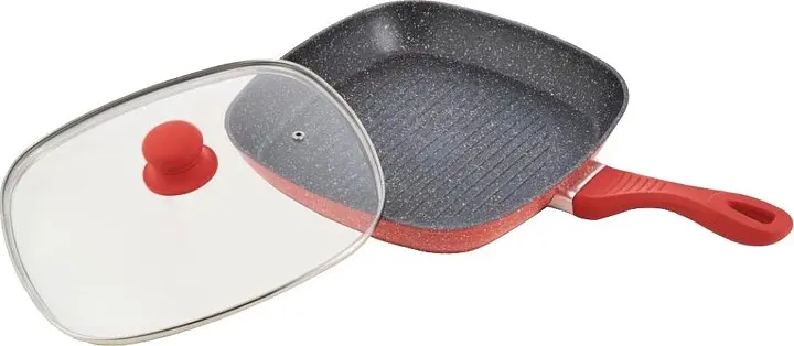 Сковорідка-гриль Heinner, зі скляною кришкою, 28х28 см (HR-BET-OR28) - фото 3