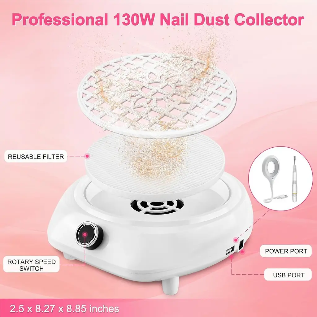 Манікюрний пилозбірник CORESLUX 130 Вт із багаторазовим фільтром - фото 5