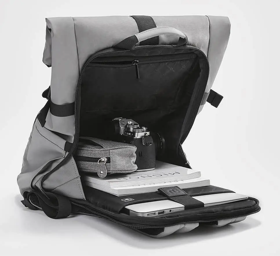 Рюкзак Xiaomi90 Points Urban Roll Top Backpack 18,6 27,3L Black - фото 5