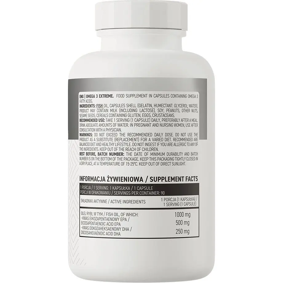 Жирні кислоти OstroVit Omega 3 Extreme 90 капсул  - фото 3