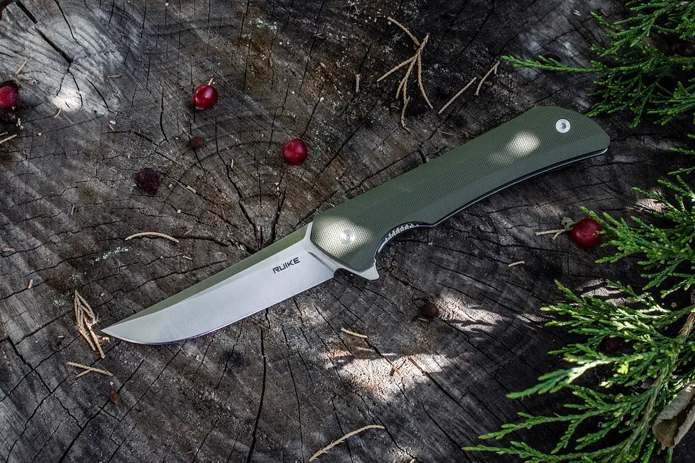 Ніж складаний туристичний Ruike Hussar P121-G/(9.2 см) 14C28N/G10 зелений - фото 6