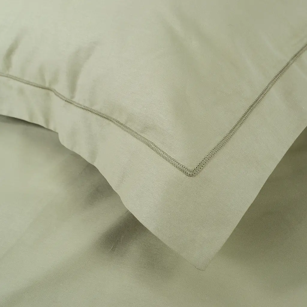 Постельное белье сатин Lotus Home - Dakota Modern оливковый евро - фото 4