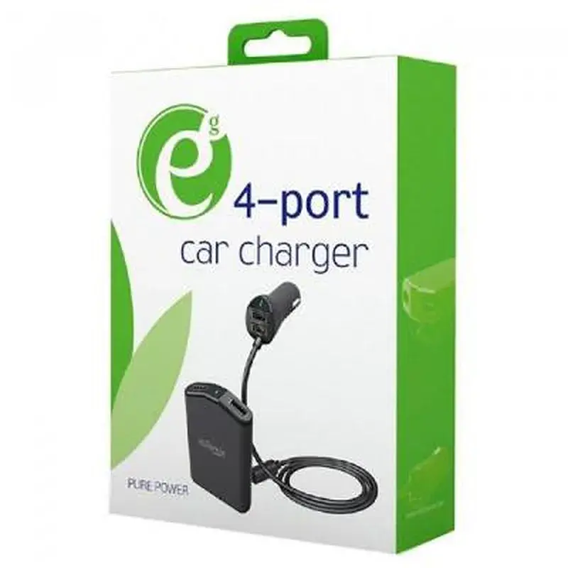 Зарядний пристрій EnerGenie car 4xUSB 9.6 А (EG-4U-CAR-01) - фото 4