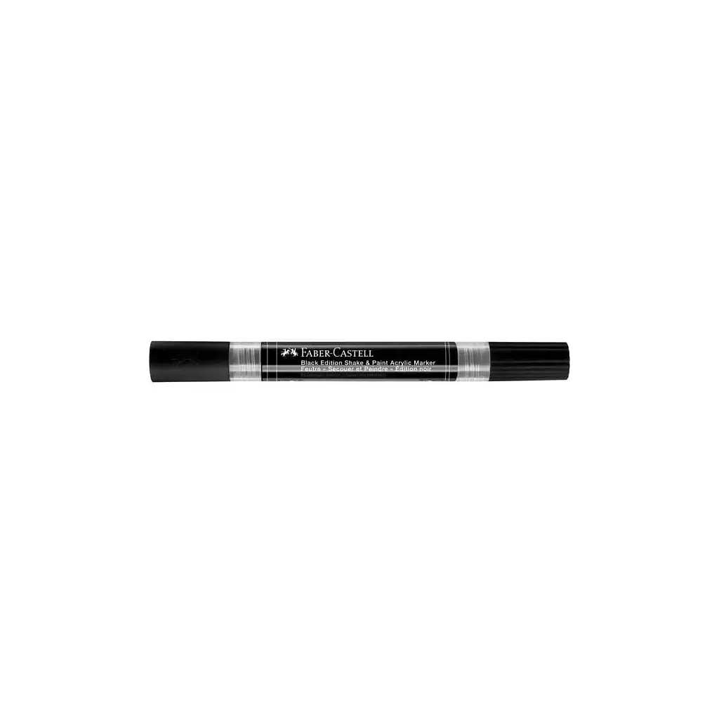 Набір маркерів Faber-Castell акриловий двобічний Black Edition Shake & Paint Acrylic Marker, колір чорний (33107) - фото 4