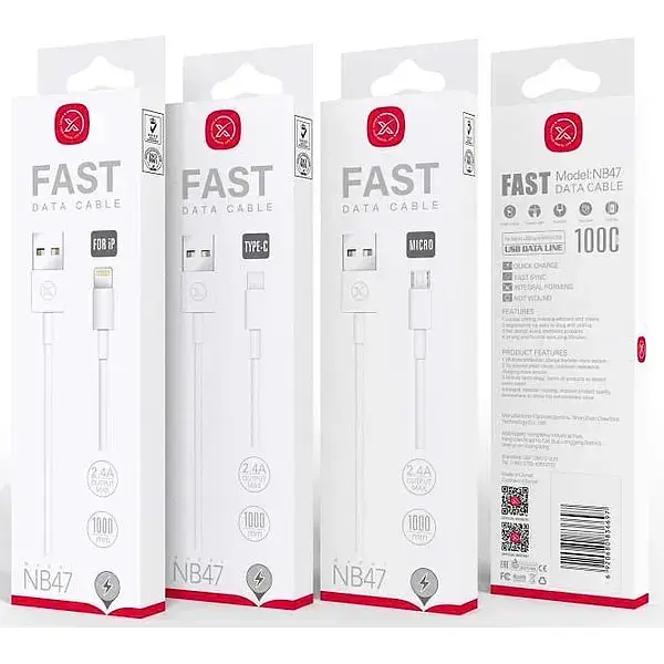 Кабель XO NB47 USB A - Lightning 2.0 білий - фото 6
