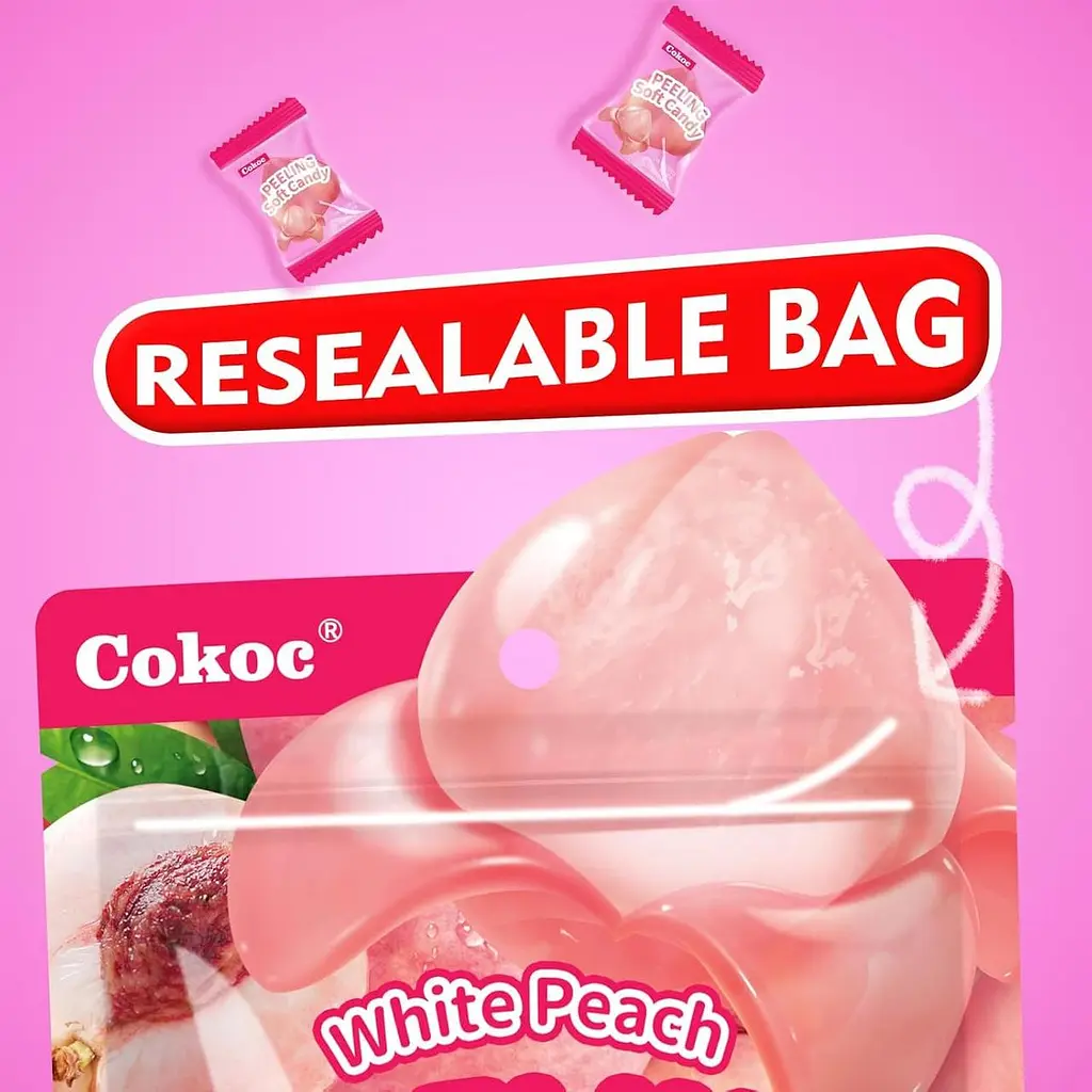 Желейні цукерки Cokoc Peeling Soft Candy White Peach 75г - фото 4