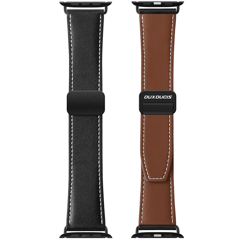 Ремінець Genuine Leather для Apple Watch 38/40/41/42 мм(ser.10) Black Dux Ducis teh0029330 - фото 2