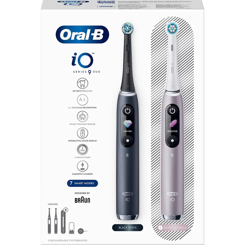 Електрична зубна щітка Oral-B iO Series 9 Duo Black + Onyx/Rose Quartz [123149] - фото 5