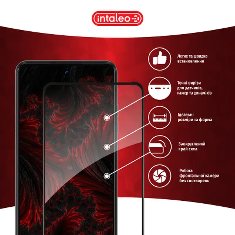 Скло захисне Intaleo Full Glue Tecno Spark 20 Black (1283126589003) - фото 3