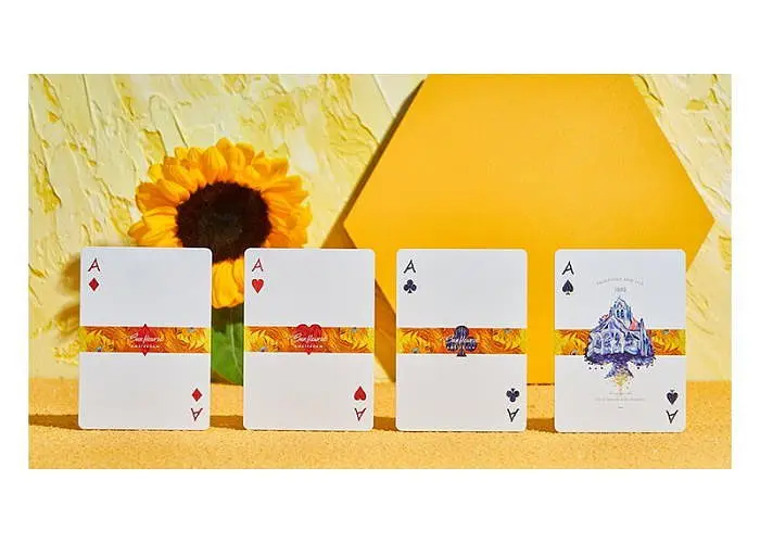 Карти гральні United States Playing Card Company Van Gogh Playing Cards - Sunflowers Borderless (PC_VGSB) - фото 4