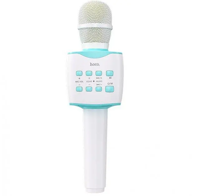 Мікрофон-колонка HOCO BK5 Cantando karaoke microphone блакитний - фото 2