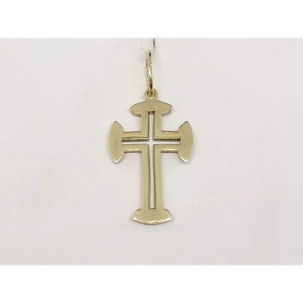 Золотий хрестик Харківська ювелірна фабрика з алмазною гранню. 11563-АЛМ - фото 4