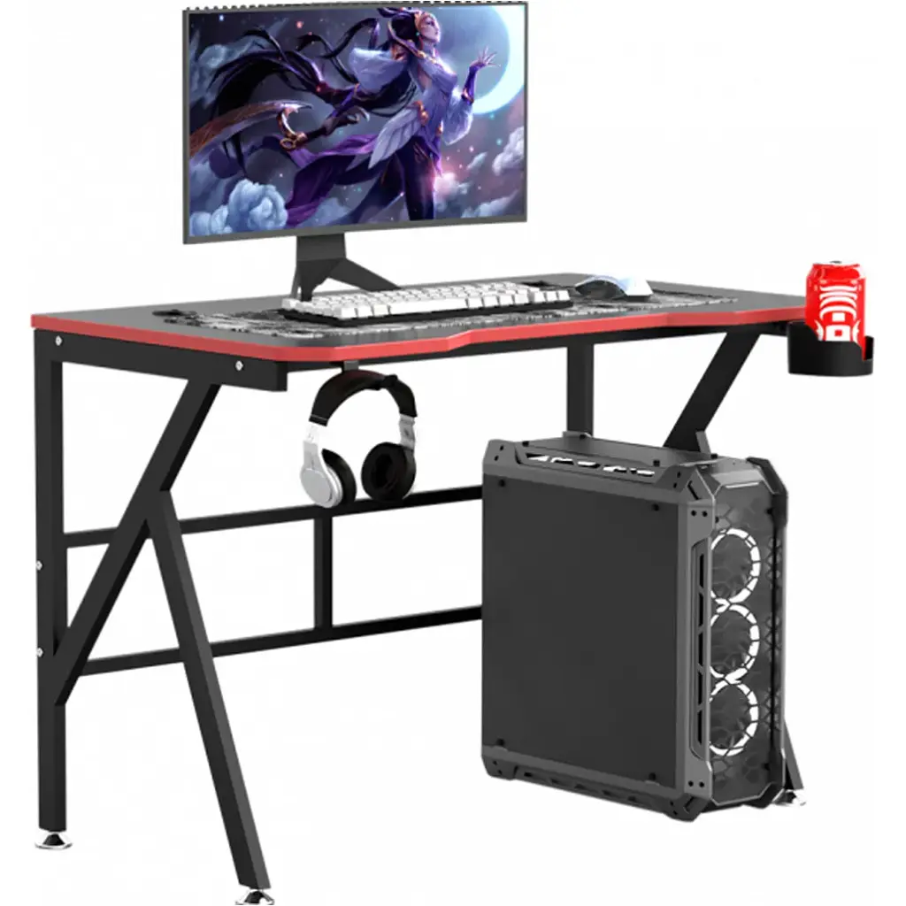 Комп'ютерний ігровий стіл GT Racer T-1218 Black [123403] - фото 2