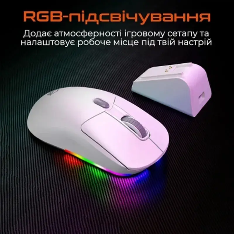 Мишка Meetion GW38 Wireless/Bluetooth/USB White (MT-GW38-B) - фото 4