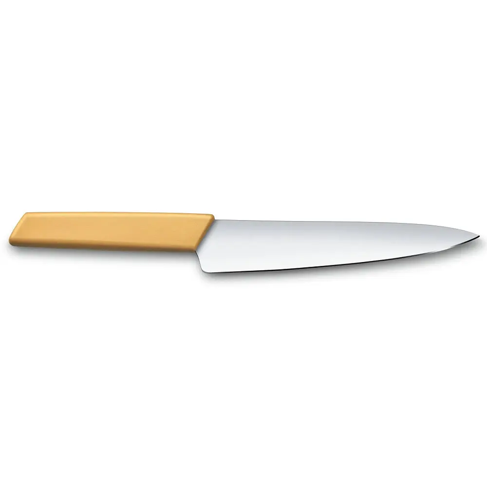 Кухонний ніж Victorinox Swiss Modern Carving лезо 19см з жовт. ручкою (блістер) - фото 2