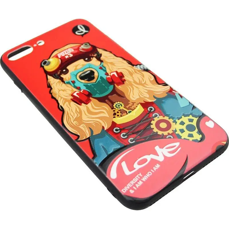 Чохол-накладка PUZOO TPU with UV Printing Punk Phone iPhone 7 Plus/8 Plus Red - фото 3