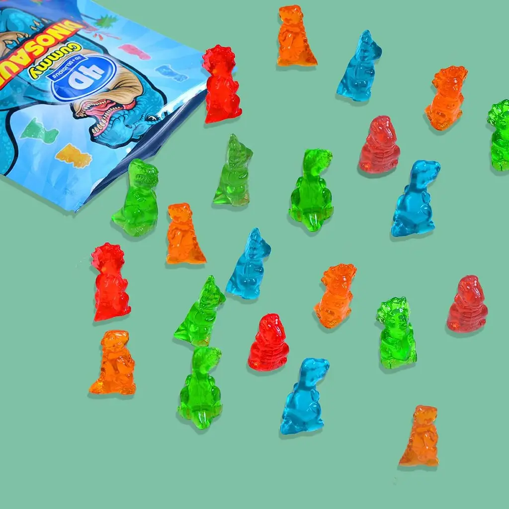 Жувальні цукерки Amos 4D Gummy Dinosaur 198г - фото 3