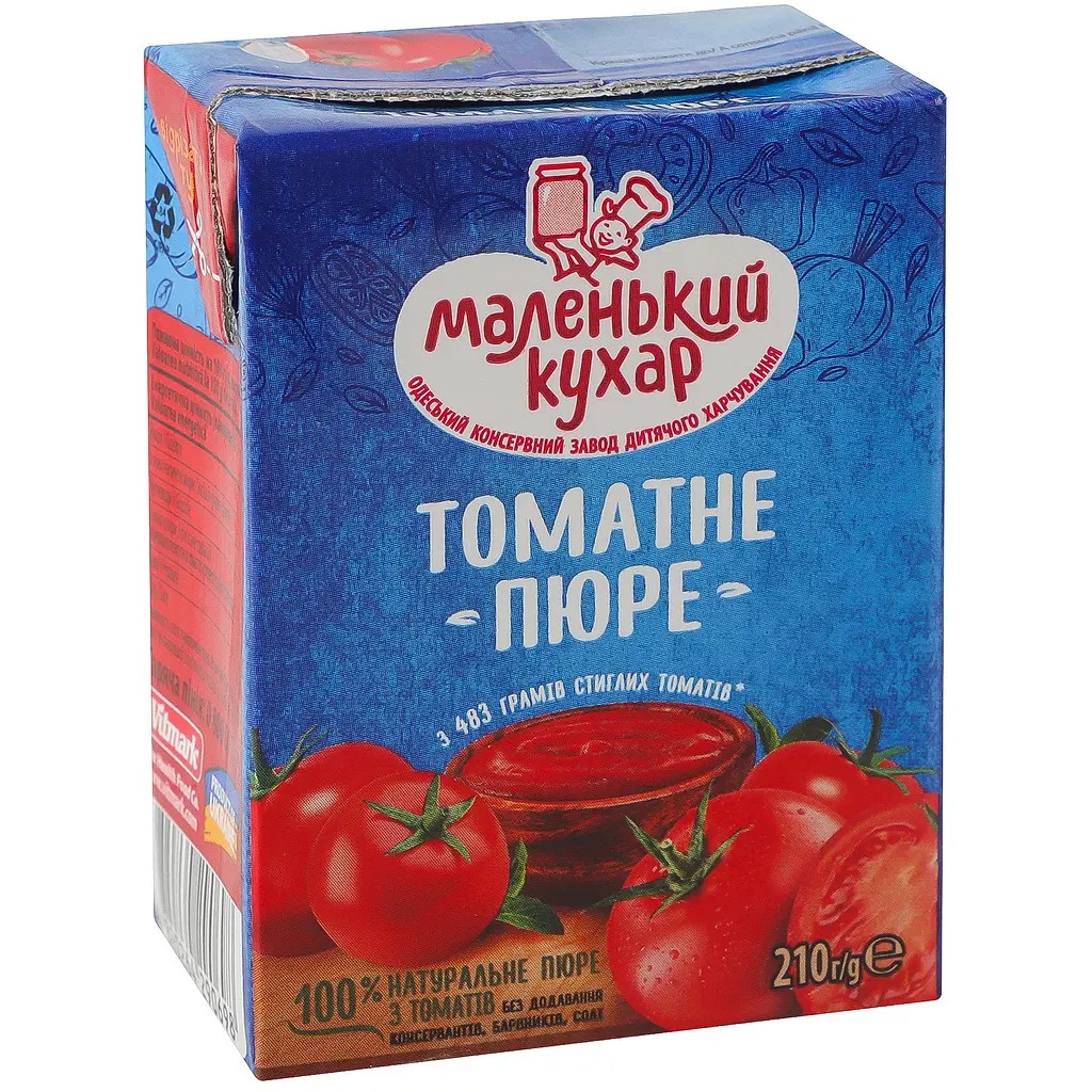 Упаковка томатного пюре Маленький кухар 10% 5.67 кг (210 г х 27 шт.) - фото 2