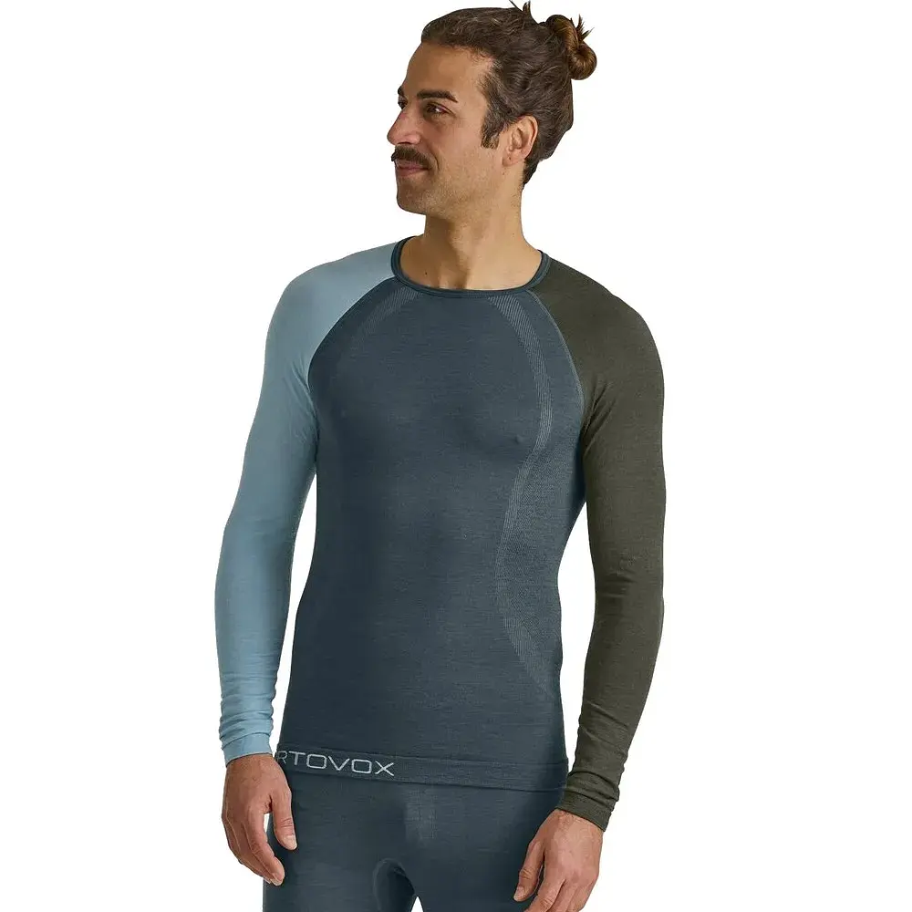 Термокофта Ortovox 120 Comp Light Long Sleeve M S Синий/Серый (1054-025.001.1165) - фото 3