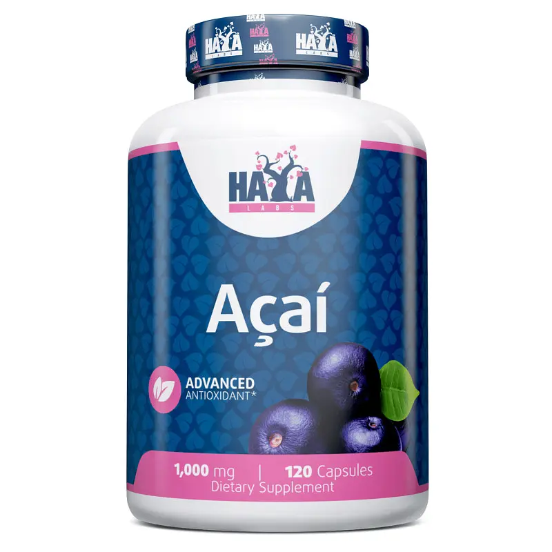 Екстракт фруктів асаї Haya Labs Acai 1000 mg, 120 капсул