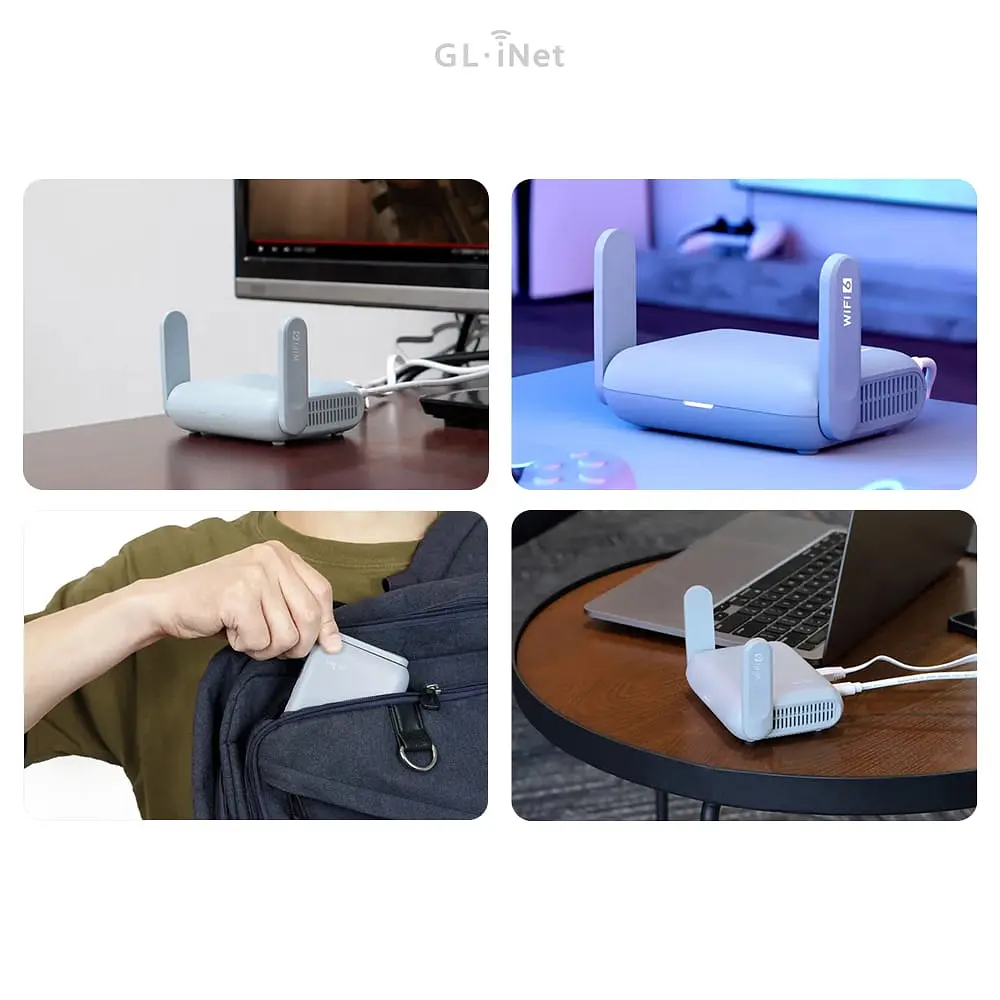 WiFi 6 маршрутизатор GL.iNet Beryl AX (GL-MT3000-EU) 2.5G дводіапазонний портативний (73-01001) - фото 7