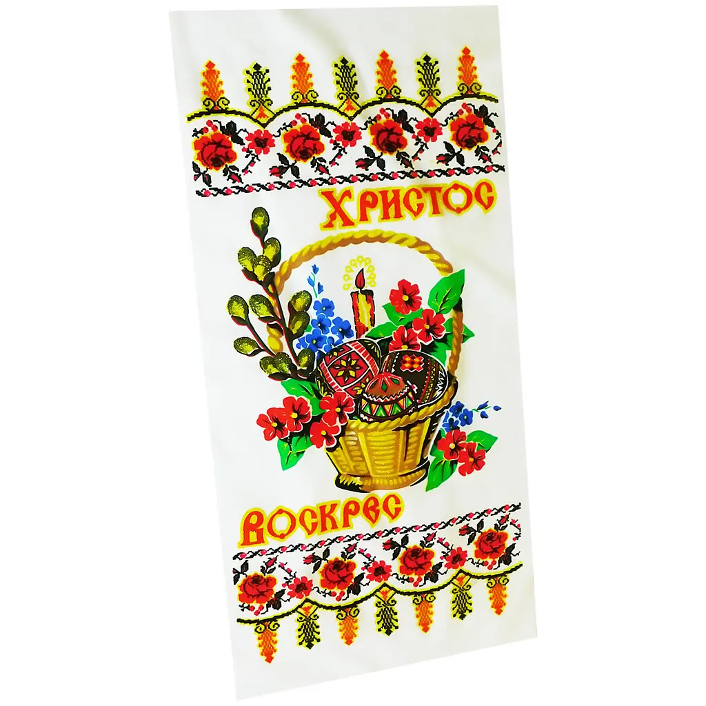Серветка пасхальна/рушник великодня No7 з блискітками, Kitchette 81663 - фото 2