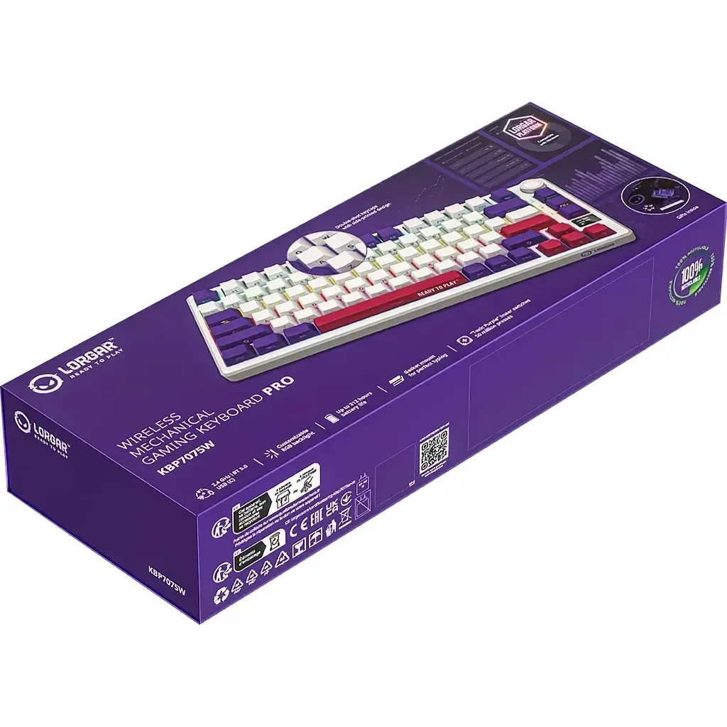 Клавіатура Lorgar KBP7075W Pro White (LRG-KBP7075W-WH-US) [144799] - фото 8