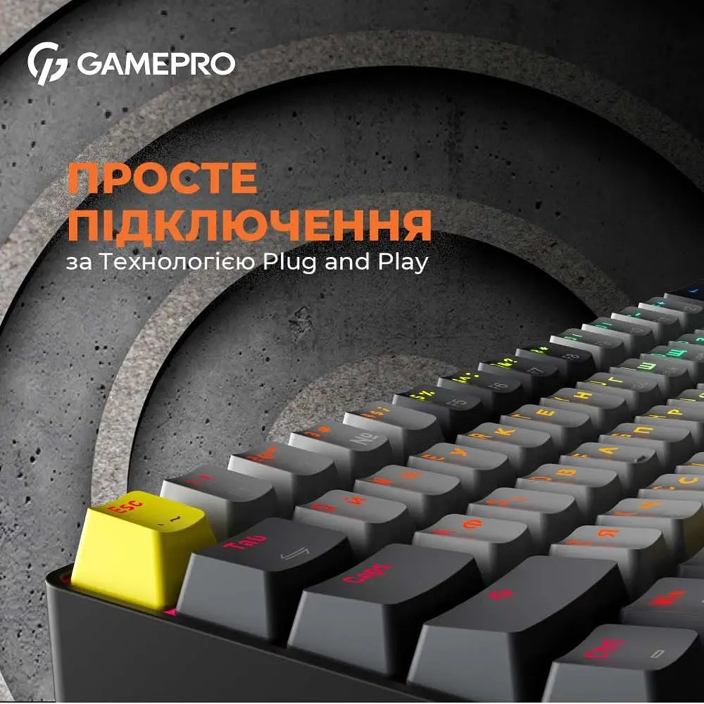 Клавіатура бездротова GamePro MK130G Pro Outemu Red Switch Hot-Swap RGB Black - фото 2