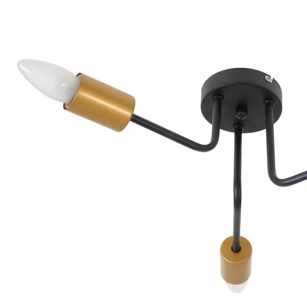 Люстра потолочная Brille E27 60W BK (BL-590C/3) - фото 2