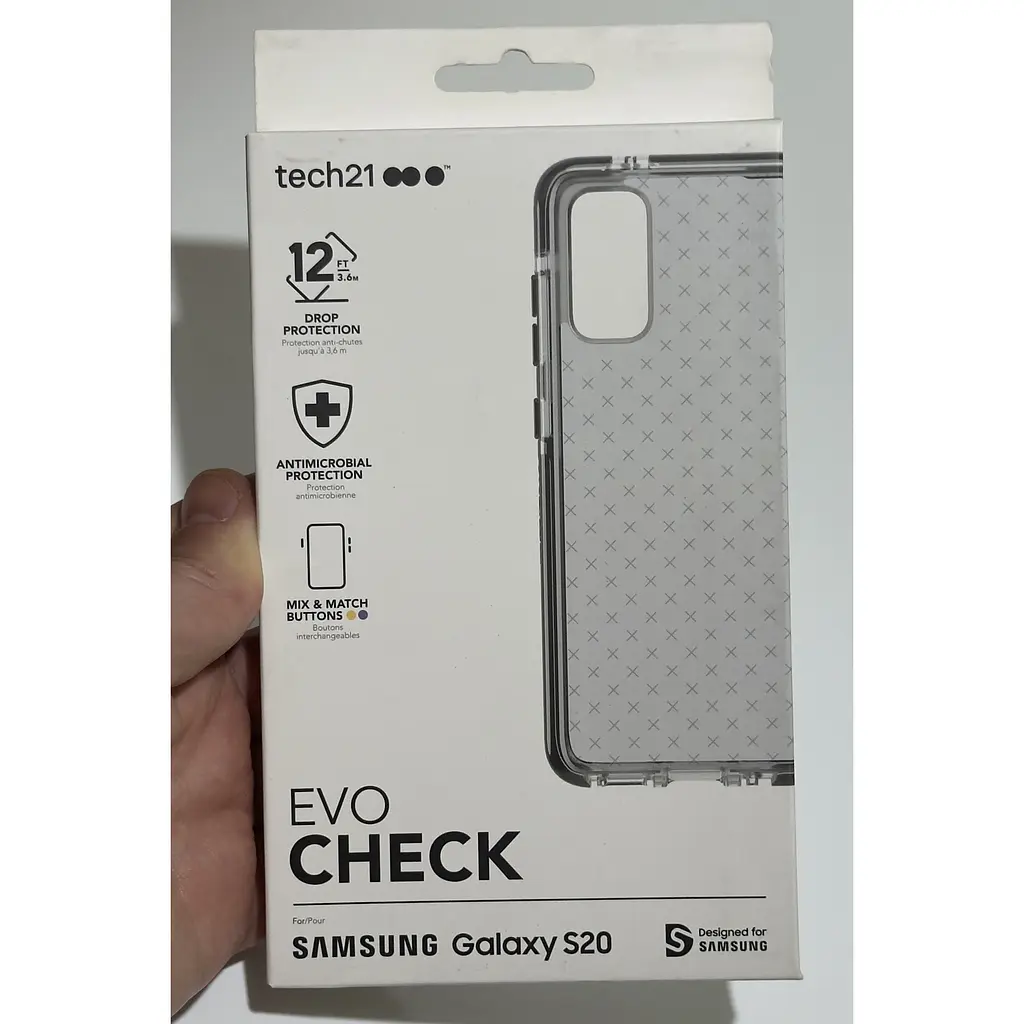 Оригінальний протиударний чохол Tech21 Evo Check для Samsung Galaxy S20 Black - фото 6