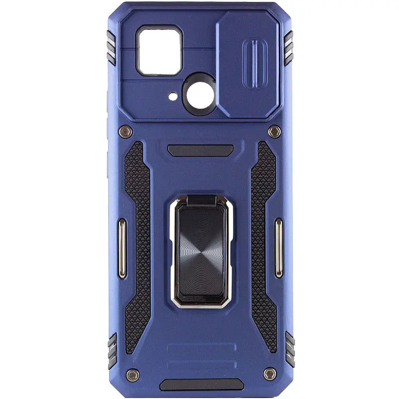 Ударостійкий чохол Camshield Army Ring для Xiaomi Redmi 10C Синій / Navy - фото 2