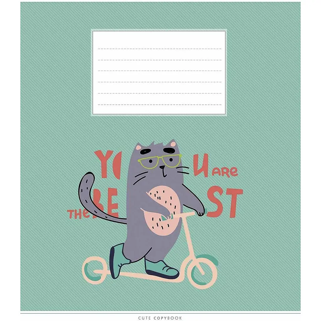 Зошит учнівський Школярик Cute copybook, в косу лінію, 12 аркушів, ВД-лак, 30 шт. (012-3212C) - фото 3