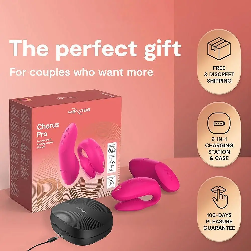 Вібратор We-Vibe Chorus Pro Electric Pink для пар зі смарт-управлінням - фото 13