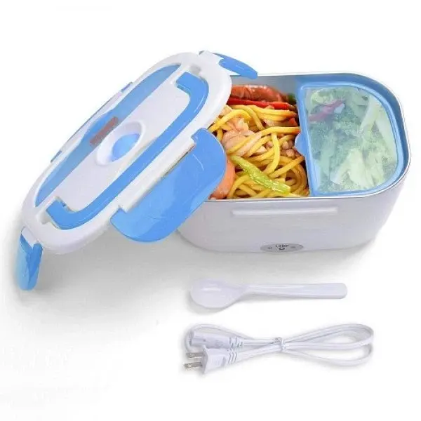 Ланчбокс з підігрівом їжі 220 V, Electric lunch box, ланч-бокс Блакитний - фото 2
